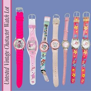 Untested Various Character Quartz Watch Lot / Bundle